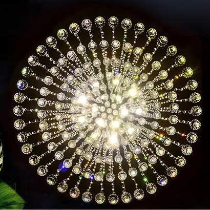 Modern Cascade Cylindrical Chandelier