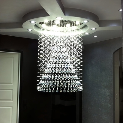 Modern Cascade Cylindrical Chandelier chandelier image